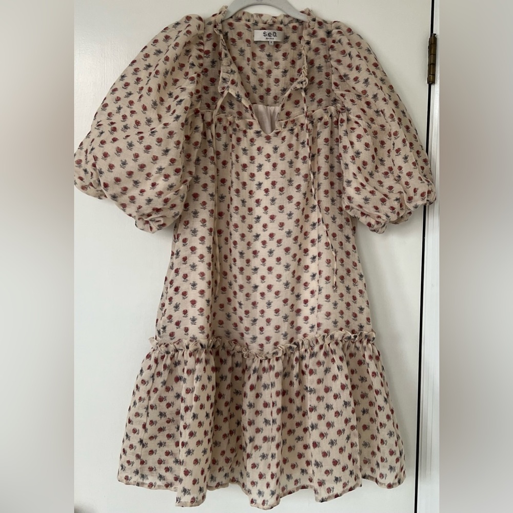 Sea New York Puff Sleeve Mini Dress